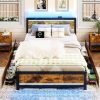 Queen Size Bed Frame 14 Inch Heavy Duty No Box Spring Required 4