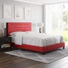King Size Bed Frame with Headboard Star Projector Metal Grey 3