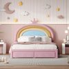 Montessori Twin Size Tent Bed with Guardrail for Kids in White 3