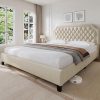 Twin Bed Frame with Storage Headboard and Drawers in Light Grey 4