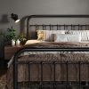 Yaheetech Queen Upholstered Platform Bed Frame with Fabric Headboard 4