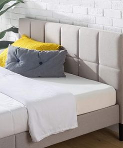ZINUS Lottie Upholstered Queen Bed Frame with USB Ports and Wood Slats ZINUS Lottie Upholstered Queen Bed Frame with USB Ports and Wood Slats