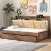 Harper Bright Designs Twin Daybed with Trundle Wooden Bed Frame 3