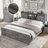 Twin Size Upholstered Platform Bed with Carton Ears Shaped Headboard, Low to Ground Twin Bed Frame with Slats Support for Kids Girls Boys Teens, Bunny Ornament, Faux Leather Pink 3