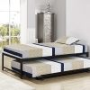 Black Metal Twin XL Bed Frame with Headboard and Under-Bed Storage 3
