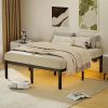 Heavy Duty King Mattress Foundation with Underbed Storage and Steel Slats 4