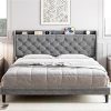 Modern Full Size Solid Wood Kids Bed with LED Lights and Headboard 4 Modern Full Size Solid Wood Kids Bed with LED Lights and Headboard 4