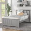 Queen Size Bed Frame with Storage Drawers and Charging Station Gray 4