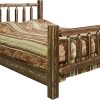 Stained and Varnished Montana Woodworks King Bed for Sale