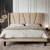 Twin Upholstered Platform Bed Frame for Kids with Adjustable Headboard 4