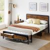 Modern Twin Storage Bed with Bookcase Headboard and 10 Drawers 4