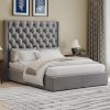 Full Size Teddy Fleece Upholstered Bed with Trundle for Bedroom 4