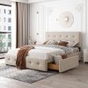 Full Platform Bed with Twin Trundle and 2 Drawers in Espresso 4