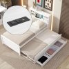 Queen Size Linen Upholstered Platform Bed Frame with Headboard 4