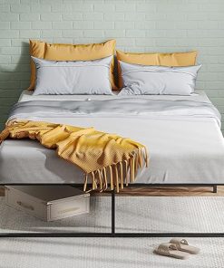 GAOMON Full Size Metal Bed Frame with 14 Inch Under Bed Storage