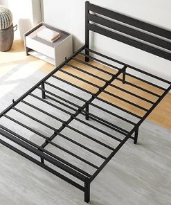 Full Size Black Bed Frame with Headboard and Storage Solution Full Size Black Bed Frame with Headboard and Storage Solution