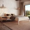 Kaja Queen Bed Frame Heavy Duty Wooden Platform Natural Birch Hardwood