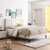 King Size Upholstered Storage Bed Frame with Tufted Headboard 4