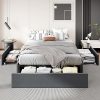 Feonase King Size Upholstered Bed Frame with Tufted Headboard 3