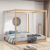 Heavy Duty Full Bed Frame with 4 Drawers and Wooden Headboard 4