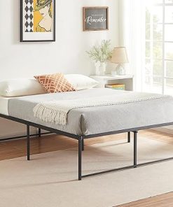 VECELO 18 Inch Queen Metal Platform Bed Frame No Box Spring Required