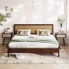 Modern Queen Metal Bed Frame with Headboard and Storage Solution 4