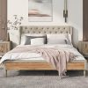 Twin Metal Platform Bed Frame with Wooden Headboard Easy Assembly 3