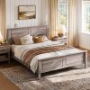 Feonase Queen Metal Bed Frame with Tufted Headboard and Storage 3