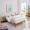 Queen Size Upholstered Bed Frame with Storage Drawers and Headboard 4