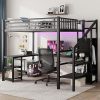 Full Platform Bed with Twin Trundle Bookcase Headboard and Drawers 3