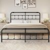 18 Inch Full Size Metal Bed Frame Heavy Duty Mattress Support Black 3