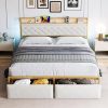 Twin Metal House Bed for Kids Toddlers Floor Bed Easy Assembly White 3