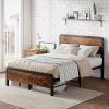 Full Size Pink Bed Frame with Bow-Knot Headboard Velvet Upholstered 4