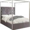 Stable Metal Slats Boxspring Replacement Steel Platform Bed Queen Black 3