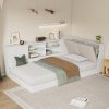 Olela Wood Queen Bed Frame with Headboard and Two Bedside Lights 3