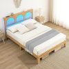 WEEWAY King Size Bed Frame with 4 Storage Drawers and Tufted Headboard 4 WEEWAY King Size Bed Frame with 4 Storage Drawers and Tufted Headboard 4