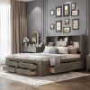 Max and Lily Wood Full Bed Frame with Headboard and Trundle in Walnut 3 Max and Lily Wood Full Bed Frame with Headboard and Trundle in Walnut 3