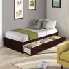Rustic Brown Full Bed Frame with Headboard, Footboard, Storage 3