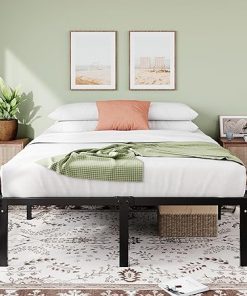 IMUsee 18inch Queen Metal Platform Bed Frame with Storage and Sturdy Support