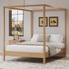 Queen Size Velvet Bed Frame with Adjustable Headboard, Grey 3