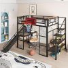 Full Size Lift Up Storage Bed Frame with LED Lights and USB Ports 3