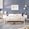Full Size Platform Bed with Trundle and Storage Drawers in Gray 3