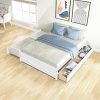 Xilingol Low Loft Bed with Slide Wood Twin Frame for Kids Natural 3