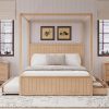 ZINUS Shalini King Upholstered Bed Frame with USB Ports Grey 3