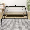 Bme Vivian 14 Inch Queen Bed Frame with Headboard Rustic Acacia Wood 4 Bme Vivian 14 Inch Queen Bed Frame with Headboard Rustic Acacia Wood 4