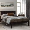 Modway Gwen Twin Bed Frame Steel Metal Farmhouse Headboard Brown 4