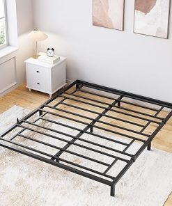 Queen Bed Frame 8 Inch Heavy Duty Metal Platform with Storage Black