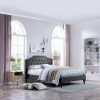 CITYLIGHT Queen Bed Frame with Headboard Wood Platform No Box Spring 3