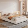 Rosevera Gideon King Bed Frame Fabric Upholstered Adjustable Headboard 3