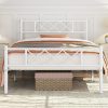 King Size Bed Frame with Storage Drawers and Headboard in Beige 4